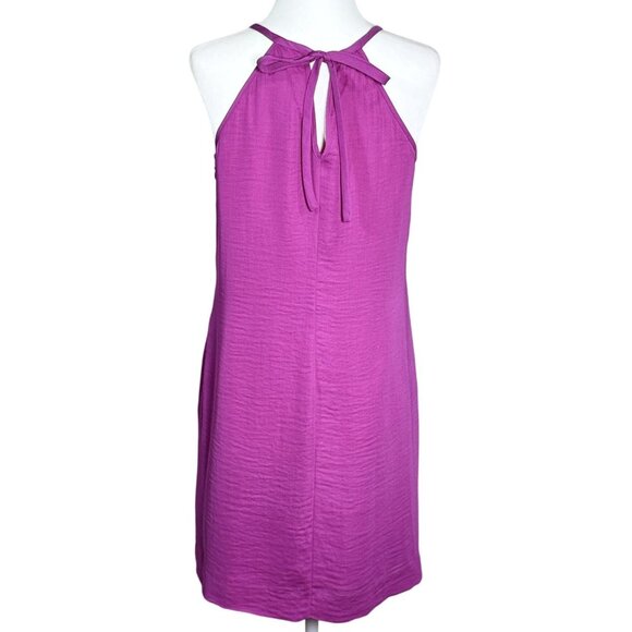 NWOT Banana Republic Womens Dress Size 4P Sleeveless Magenta Halter Tie Back Flo - Picture 5 of 10